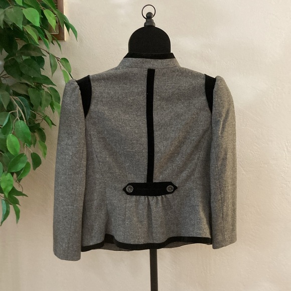 Juicy Couture Troupe Wool Jacket Gray Military Band Parade Jacket Blazer M Grey - Picture 2 of 10